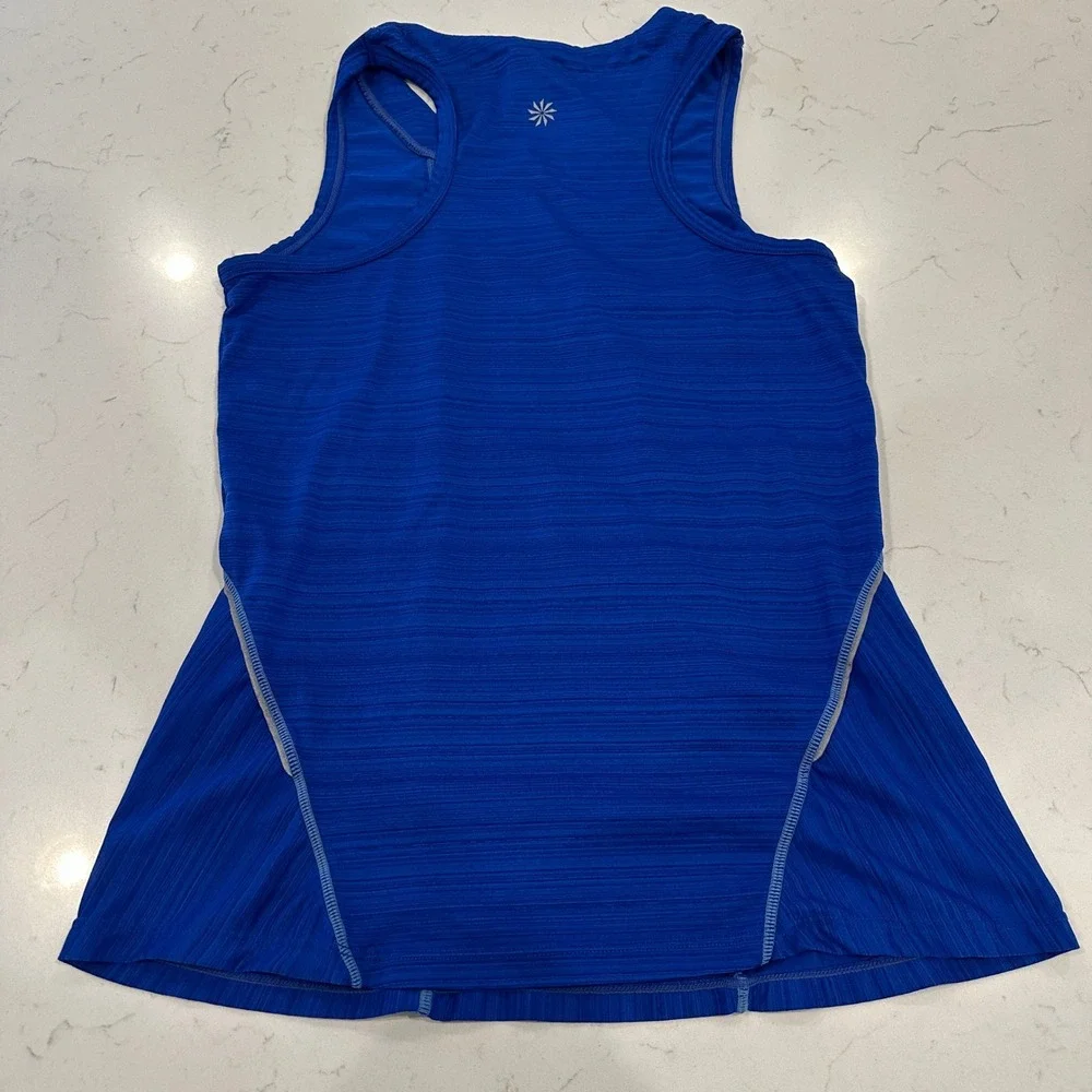 Athleta Womens Royal Blue Racerback Performance Workout Yoga Tank Top XS 408942